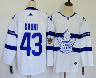 Men's Toronto Maple Leafs #43 Nazem Kadri White 2018 Winter Classic Stitched NHL Hockey Jersey