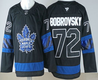 Men's Toronto Maple Leafs #72 Sergei Bobrovsky Black Alternate Authentic Jersey