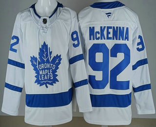 Men's Toronto Maple Leafs #92 Gavin McKenna White Authentitc Jersey