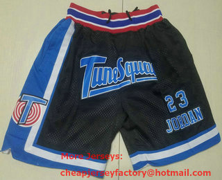 Men's Tune Squad #23 Michael Jordan Black Swingman Shorts