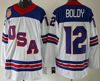 Men's USA #12 Matt Boldy White 2026 Olympics Authentic Jersey