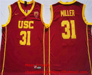 Men's USC Trojans #31 Cheryl Miller Red Stitched Jersey