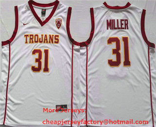 Men's USC Trojans #31 Cheryl Miller White Stitched Jersey