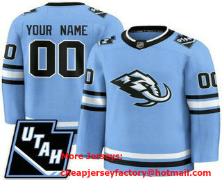 Men's Utah Mammoth Customized Blue Authentic Jersey