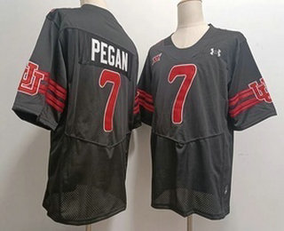Men's Utah Utes #7 Braden Pegan Black College Football Jersey