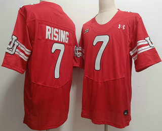 Men's Utah Utes #7 Cameron Rising Red College Football Jersey
