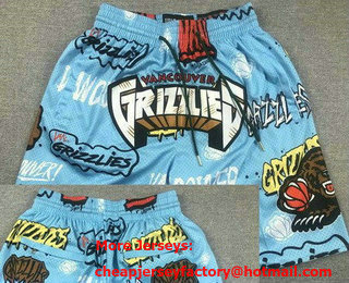 Men's Memphis Grizzlies  Blue Doodle Just Don Shorts