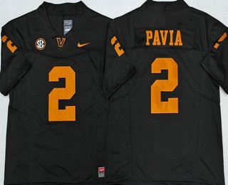 Men's Vanderbilt Commodores #2 Diego Pavia Limited Black FUSE College Football Jersey