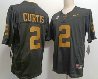 Men's Vanderbilt Commodores #2 Jared Curtis Limited Black Gold FUSE College Football Jersey