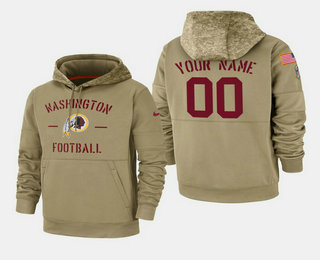 Men's Washington Redskins Custom 2019 Salute to Service Sideline Therma Pullover Hoodie