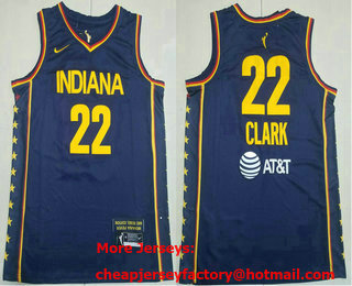 Men Indiana Fever Caitlin Clark #22 Navy Blue Stitched Basketball Nike WNBA Jersey