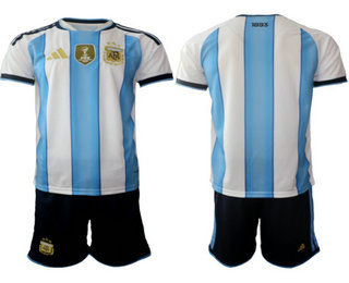 Mens Argentina National Blank Home White 2026 World Cup Soccer Team Jersey Suit