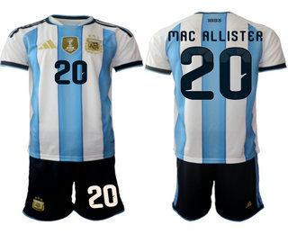 Mens Argentina National Team #20 Alexis Mac Allister Home White 2026 World Cup Soccer Jersey Suit