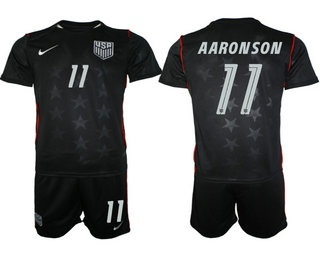 Mens USA National Team #11 Brenden Aaronson Away Navy 2026 World Cup Soccer Jersey Suit