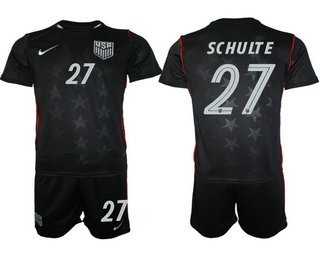 Mens USA National Team #27 Patrick Schulte Away Navy 2026 World Cup Soccer Jersey Suit