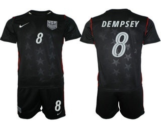 Mens USA National Team #8 Clint Dempsey Away Navy 2026 World Cup Soccer Jersey Suit