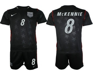 Mens USA National Team #8 Weston McKennie Away Navy 2026 World Cup Soccer Jersey Suit