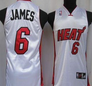 Miami Heat 6 James White Authentic Kids Jersey