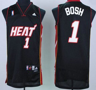 Miami Heats 1 Bosh Black Kids Jersey