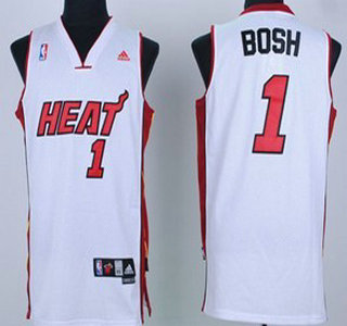 Miami Heats 1 Bosh White Kids Jersey