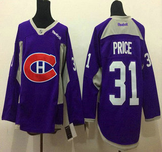 Montreal Canadiens #31 Carey Price 2014 Training Purple Jersey