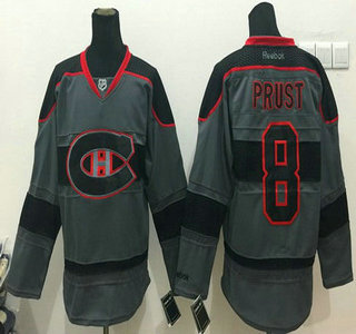 Montreal Canadiens #8 Brandon Prust Charcoal Gray Jersey