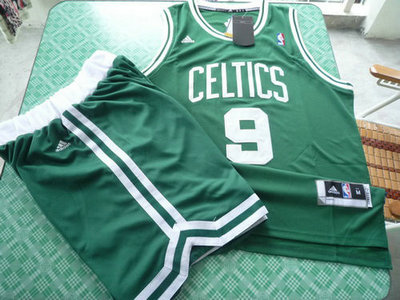 NBA Boston Celtics 9 Rajon Rondo Revolution green color swingman Basketball Suit