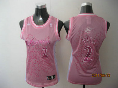 NBA women Washington Wizards 2 Wall pink jerseys
