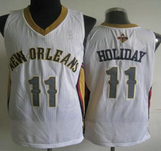 New Orleans Pelicans #11 Jrue Holiday White Revolution 30 Authentic Jersey