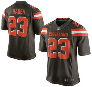 Nike Cleveland Browns #23 Joe Haden 2015 Brown Game Kids Jersey