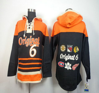 Old Time Hockey Six Original Teams Of NHL Blank Black Hoody