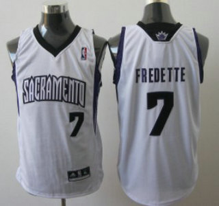 Sacramento Kings 7 Fredette White Authentic Kids Jersey