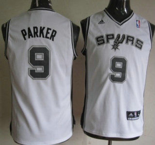 San Antonio Spurs 9 Tony Parker White Kids Jersey