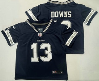 Toddler Dallas Cowboys #13 Caleb Downs Limited Navy Vapor Jersey