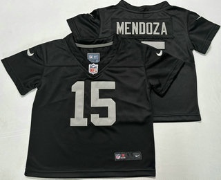 Toddler Las Vegas Raiders #15 Fernando Mendoza Limited Black Vapor Jersey