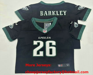 Toddler Philadelphia Eagles #26 Saquon Barkley Black Vapor Limited Stitched Jersey