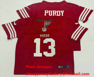 Toddler San Francisco 49ers ##13 Brock Purdy Red Vapor Limited Stitched Jersey