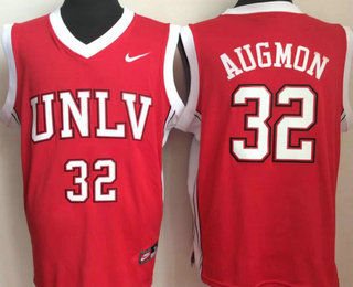 Unlv Rebels #32 Stacy Augmon Red College Basketball Jersey