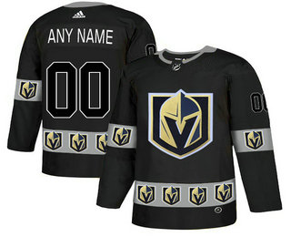 Vegas Golden Knights Black Men's Customized Team Logos Fashion Adidas Jersey