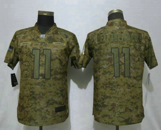 Women's Arizona Cardinals #11 Larry Fitzgerald 2018 Camo Salute to Service Stitched NFL Nike Limited Jersey