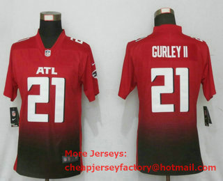 Women's Atlanta Falcons #21 Todd Gurley II Red 2020 NEW Vapor Untouchable Stitched NFL Nike Limited Jersey