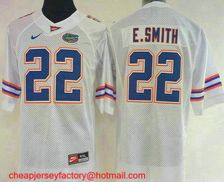 Women's Florida Gators #22 Emmitt Smith White Limited Stitched College Football Nike NCAA Jersey