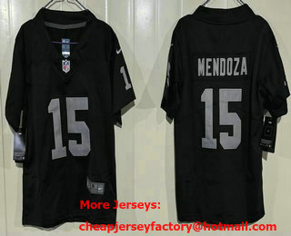 Women's Las Vegas Raiders #15 Fernando Mendoza Limited Black Vapor Jersey
