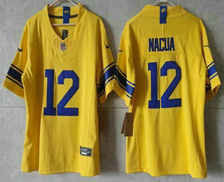 Women's Los Angeles Rams #12 Puka Nacua Limited Yellow FUSE 2026 Classic Vapor Jersey