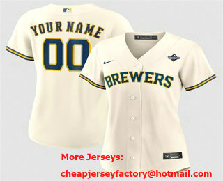 Women's Milwaukee Brewers Active Player Custom Cream 2026 World Series Limited Stitched Jersey