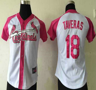 Women's St. Louis Cardinals #18 Oscar Taveras White Fashion Womens Jersey