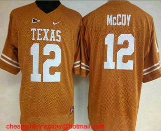 Women's Texas Longhorns #12 Colt McCoy Burnt Burnt Orange Limited Stitched College Football Nike NCAA Jersey