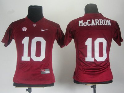 Nike Alabama Crimson Tide AJ McCarron 10 Crimson 2012 SEC Patch Women Jersey