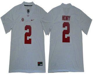 Youth Alabama Crimson Tide #2 Derrick Henry White 2017 Vapor Untouchable Stitched Nike NCAA Jersey