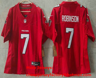 Youth Atlanta Falcons #7 Bijan Robinson Limited Red FUSE Vapor Jersey